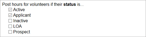 Image of Status Options
