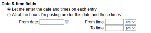 Image of Choose Dates and Times