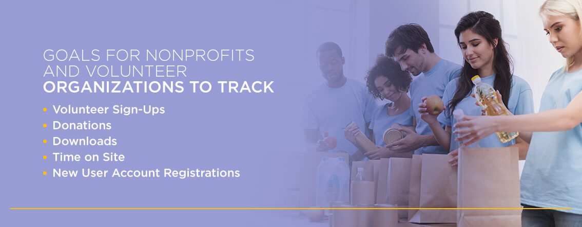 Goals for nonprofits and volunteer organizations to track