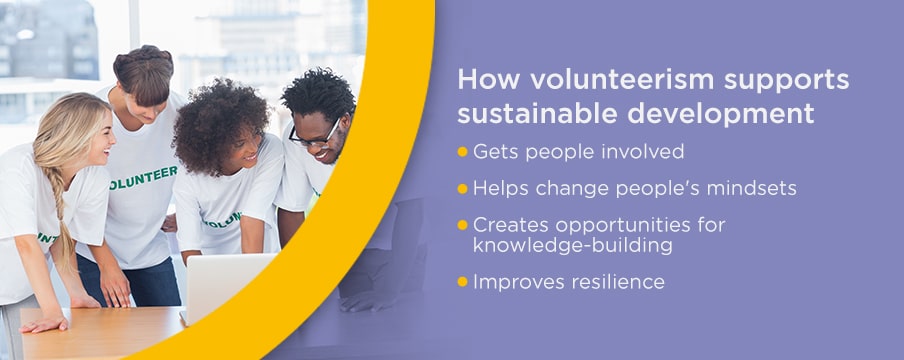 How volunteerism supports sustainable development