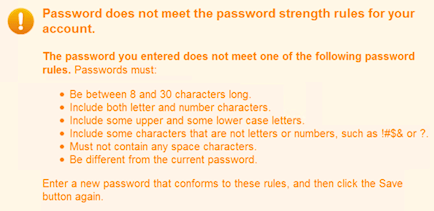 Image of Password Strength Warning