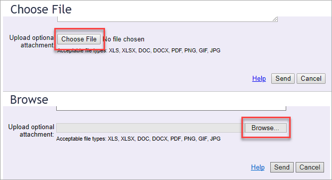 Image of Choose File or Browse Option