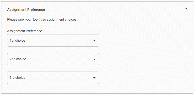 Image of Numerically Ranked Choices