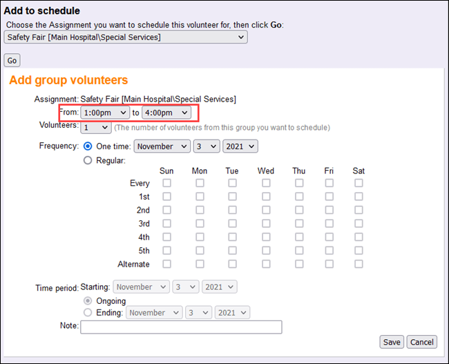 Image of scheduling group outside of an opening