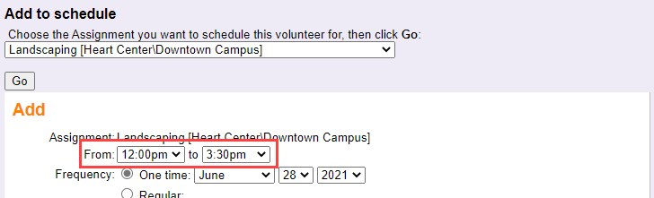 Image of Add to Schedule Box