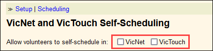 Image of volunteer self-scheduling option