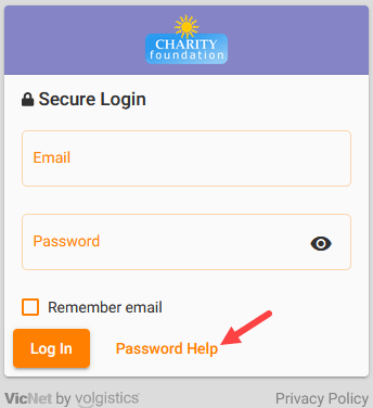 Image of Password Request Button