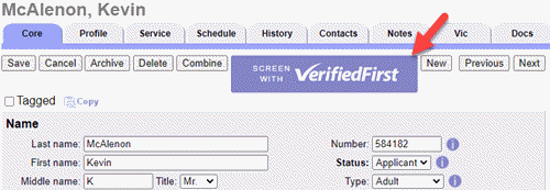Image of Verified First Button