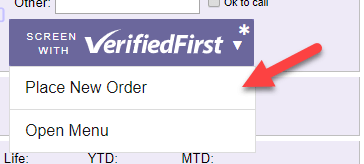 Image of Place New Order Option