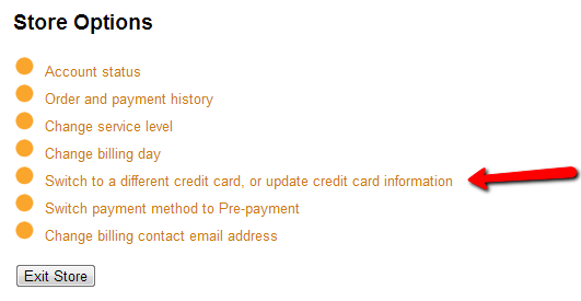 Image of Update Credit Card Link