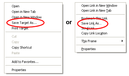 Example of Save Options