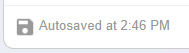 Image of Auto Save Message