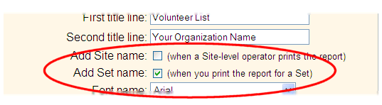 Example of Add Set Checkbox