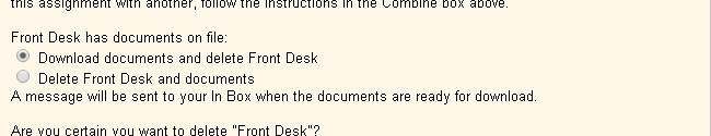 Download Documents Option