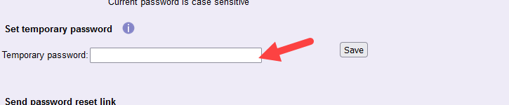 Image for Temporary Password Field