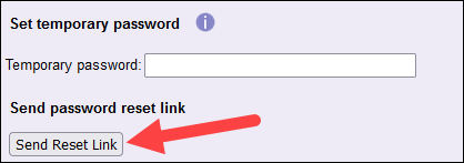 Password Reset Link Button