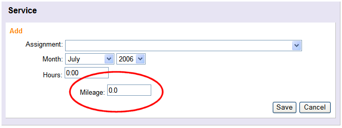 Example of Service Measure on Service Entry