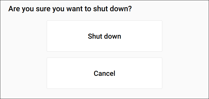 Image of Shut Down Button