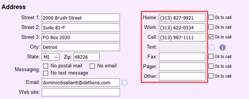 Image of Phone Fields