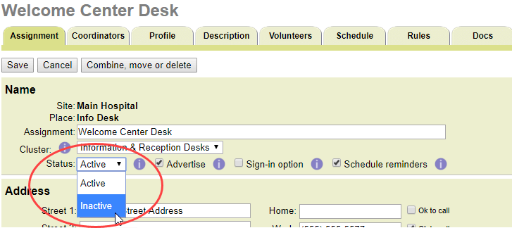 Image of Status Dropdown