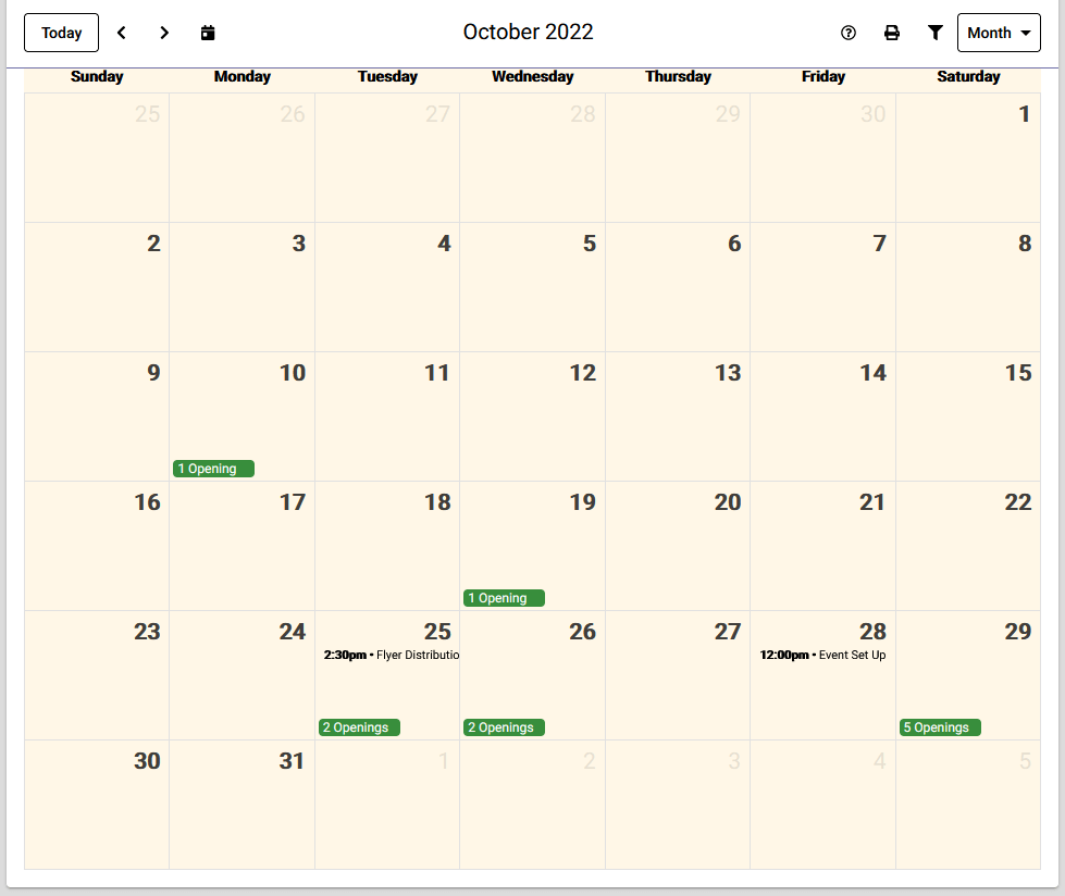 Image of Calendar Format
