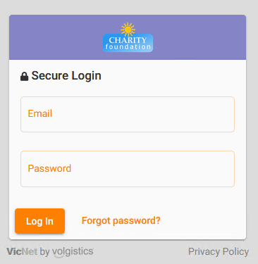 Image of the VicNet login page