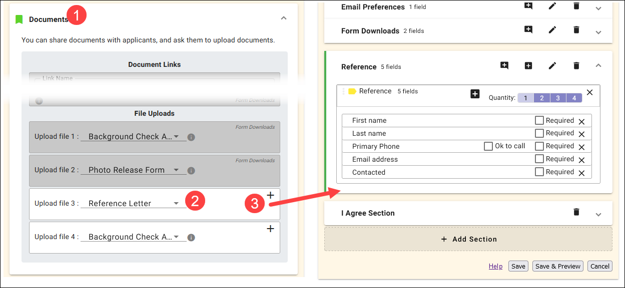 Adding Document Types to Form Section