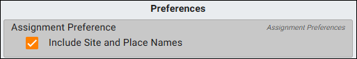 Preference Field Options