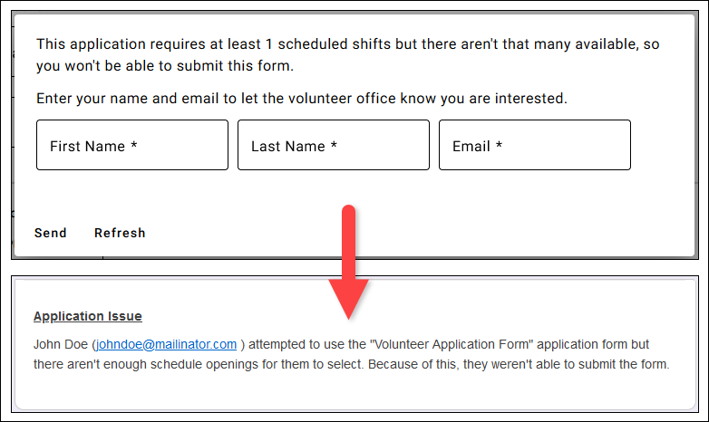 Application Shift Shortage