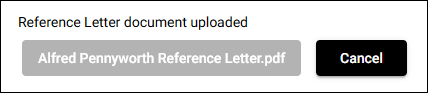 Upload field with an uploaded document