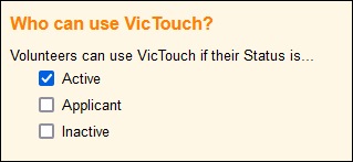 Who can use VicTouch settings
