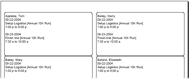 Example of Stock Report