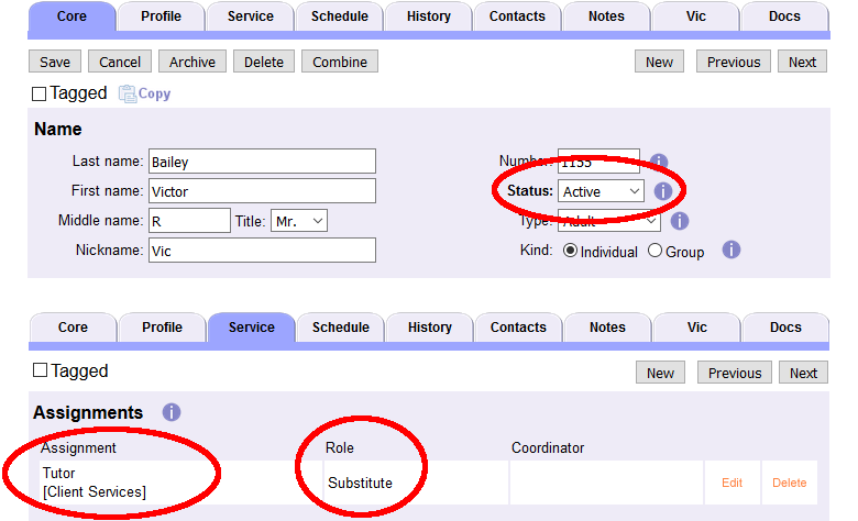 volgistics help schedule rules assignment schedule
