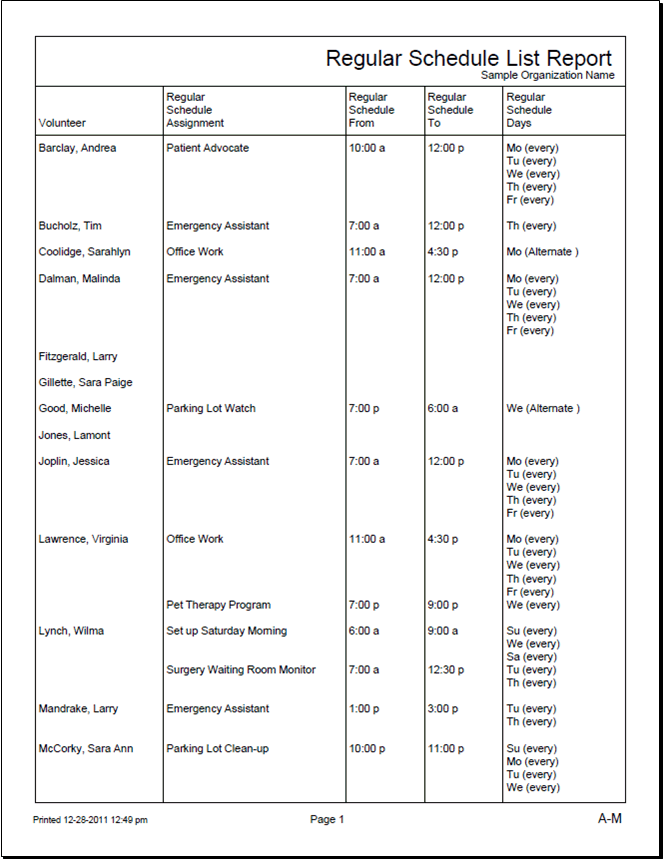 volgistics help material stock list format
